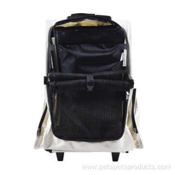 Breathable pet trolley backpack Teddy suitcase